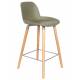Lot de 2 Tabourets de Bar Résine Vert Albert Kuip Zuiver Assise de Comptoir 45x47,5x89cm