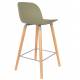 Lot de 2 Tabourets de Bar Résine Vert Albert Kuip Zuiver Assise de Comptoir 45x47,5x89cm