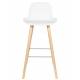 Lot de 2 Chaises de Bar Résine Blanc Albert Kuip Zuiver Assise de Comptoir 48x50x99cm