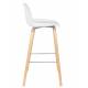Lot de 2 Chaises de Bar Résine Blanc Albert Kuip Zuiver Assise de Comptoir 48x50x99cm