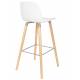 Lot de 2 Chaises de Bar Résine Blanc Albert Kuip Zuiver Assise de Comptoir 48x50x99cm