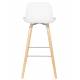 Lot de 2 Chaises de Bar Résine Blanc Albert Kuip Zuiver Assise de Comptoir 48x50x99cm