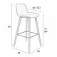 Lot de 2 Chaises de Bar Résine Blanc Albert Kuip Zuiver Assise de Comptoir 48x50x99cm