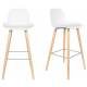 Lot de 2 Chaises de Bar Résine Blanc Albert Kuip Zuiver Assise de Comptoir 48x50x99cm