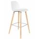 Lot de 2 Chaises de Bar Résine Blanc Albert Kuip Zuiver Assise de Comptoir 48x50x99cm