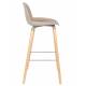 Lot de 2 Chaises de Bar Résine Taupe Albert Kuip Zuiver Assise de Comptoir 48x50x99cm