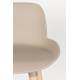 Lot de 2 Chaises de Bar Résine Taupe Albert Kuip Zuiver Assise de Comptoir 48x50x99cm