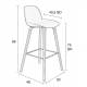 Lot de 2 Chaises de Bar Résine Taupe Albert Kuip Zuiver Assise de Comptoir 48x50x99cm