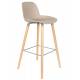Lot de 2 Chaises de Bar Résine Taupe Albert Kuip Zuiver Assise de Comptoir 48x50x99cm