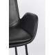 Lot de 2 Chaises Design Brit Zuiver Fauteuil Noir en Polyuréthane 59x62x79cm
