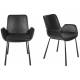 Lot de 2 Chaises Design Brit Zuiver Fauteuil Noir en Polyuréthane 59x62x79cm