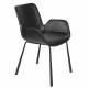 Lot de 2 Chaises Design Brit Zuiver Fauteuil Noir en Polyuréthane 59x62x79cm