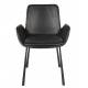 Lot de 2 Chaises Design Brit Zuiver Fauteuil Noir en Polyuréthane 59x62x79cm