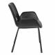 Lot de 2 Chaises Design Brit Zuiver Fauteuil Noir en Polyuréthane 59x62x79cm