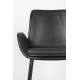 Lot de 2 Chaises Design Brit Zuiver Fauteuil Noir en Polyuréthane 59x62x79cm