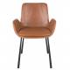 Lot de 2 Chaises Design Brit Zuiver Fauteuil Marron en Polyuréthane 59x62x79cm