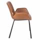 Lot de 2 Chaises Design Brit Zuiver Fauteuil Marron en Polyuréthane 59x62x79cm