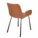 Lot de 2 Chaises Design Brit Zuiver Fauteuil Marron en Polyuréthane 59x62x79cm