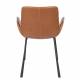 Lot de 2 Chaises Design Brit Zuiver Fauteuil Marron en Polyuréthane 59x62x79cm