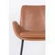 Lot de 2 Chaises Design Brit Zuiver Fauteuil Marron en Polyuréthane 59x62x79cm