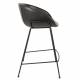 Lot de 2 Chaises Hautes Design Feston Zuiver Fauteuil de Bar Noir en Polyuréthane 53x54,5x88,5cm
