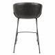 Lot de 2 Chaises Hautes Design Feston Zuiver Fauteuil de Bar Noir en Polyuréthane 53x54,5x88,5cm