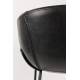 Lot de 2 Chaises Hautes Design Feston Zuiver Fauteuil de Bar Noir en Polyuréthane 53x54,5x88,5cm