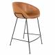 Lot de 2 Chaises Hautes Design Feston Zuiver Fauteuil de Bar Noir en Polyuréthane 53x54,5x88,5cm