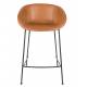 Lot de 2 Chaises Hautes Design Feston Zuiver Fauteuil de Bar Noir en Polyuréthane 53x54,5x88,5cm