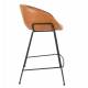 Lot de 2 Chaises Hautes Design Feston Zuiver Fauteuil de Bar Noir en Polyuréthane 53x54,5x88,5cm
