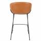 Lot de 2 Chaises Hautes Design Feston Zuiver Fauteuil de Bar Noir en Polyuréthane 53x54,5x88,5cm