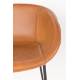 Lot de 2 Chaises Hautes Design Feston Zuiver Fauteuil de Bar Noir en Polyuréthane 53x54,5x88,5cm