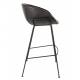 Lot de 2 Tabourets de Comptoir Design Feston Zuiver Fauteuil de Bar Noir en Polyuréthane 53x54,5x98,5cm