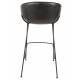 Lot de 2 Tabourets de Comptoir Design Feston Zuiver Fauteuil de Bar Noir en Polyuréthane 53x54,5x98,5cm