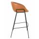 Lot de 2 Tabourets de Comptoir Design Feston Zuiver Fauteuil de Bar Marron en Polyuréthane 53x54,5x98,5cm