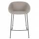 Lot de 2 Tabourets de Comptoir Design Feston Zuiver Fauteuil de Bar Gris en Tissu 53x54,5x88,5cm