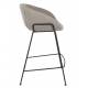 Lot de 2 Tabourets de Comptoir Design Feston Zuiver Fauteuil de Bar Gris en Tissu 53x54,5x88,5cm