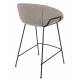 Lot de 2 Tabourets de Comptoir Design Feston Zuiver Fauteuil de Bar Gris en Tissu 53x54,5x88,5cm