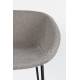 Lot de 2 Tabourets de Comptoir Design Feston Zuiver Fauteuil de Bar Gris en Tissu 53x54,5x88,5cm