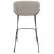Lot de 2 Tabourets de Comptoir Design Feston Zuiver Fauteuil de Bar Gris en Tissu 53x54,5x98,5cm