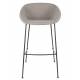 Lot de 2 Tabourets de Comptoir Design Feston Zuiver Fauteuil de Bar Gris en Tissu 53x54,5x98,5cm