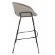 Lot de 2 Tabourets de Comptoir Design Feston Zuiver Fauteuil de Bar Gris en Tissu 53x54,5x98,5cm