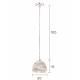 Suspension Woody Dutchbone Lustre Luminaire Eclairage Supendu en Bois 18x18x115cm