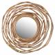 Miroir Kubu Dutchbone Décoration Glace Murale Ronde en Bois 3,2x75x75cm