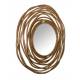 Miroir Kubu Dutchbone Décoration Glace Murale Ronde en Bois 3,2x75x75cm