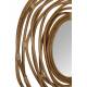 Miroir Kubu Dutchbone Décoration Glace Murale Ronde en Bois 3,2x75x75cm