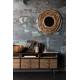 Miroir Kubu Dutchbone Décoration Glace Murale Ronde en Bois 3,2x75x75cm