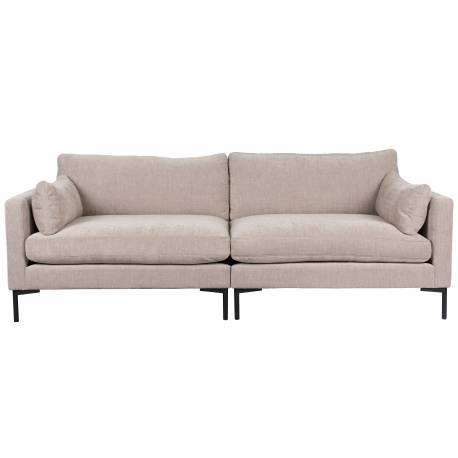 Canapé Summer Beige Zuiver Banquette 3 Places Assise de Salon en Tissu 82x101x230cm