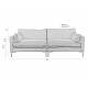 Canapé Summer Beige Zuiver Banquette 3 Places Assise de Salon en Tissu 82x101x230cm