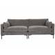 Canapé Summer Gris Anthracite Zuiver Banquette 3 Places Assise de Salon en Tissu 82x101x230cm